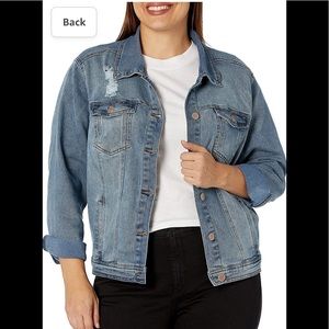dollhouse womens distressed Jean jacket size 2x